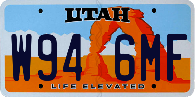 UT license plate W946MF