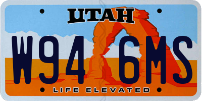UT license plate W946MS