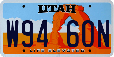 UT license plate W946ON