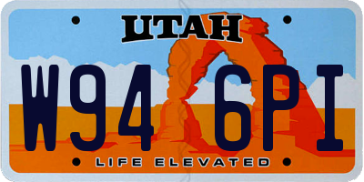 UT license plate W946PI