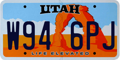 UT license plate W946PJ