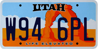 UT license plate W946PL