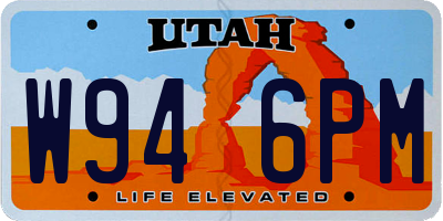 UT license plate W946PM