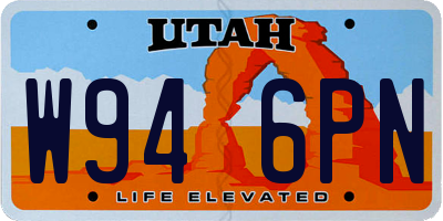 UT license plate W946PN