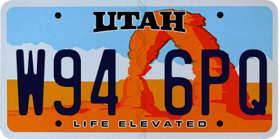 UT license plate W946PQ