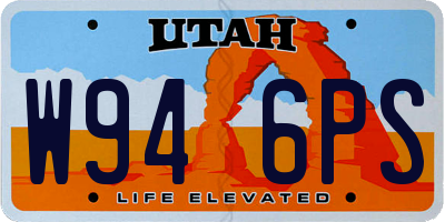 UT license plate W946PS