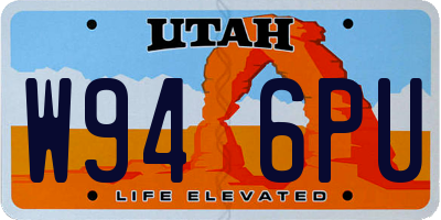 UT license plate W946PU
