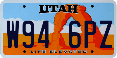 UT license plate W946PZ