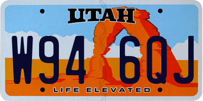 UT license plate W946QJ