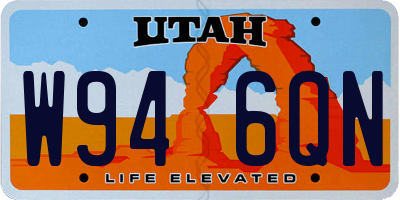 UT license plate W946QN