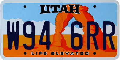 UT license plate W946RR