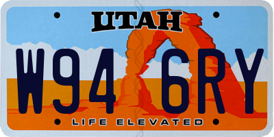 UT license plate W946RY