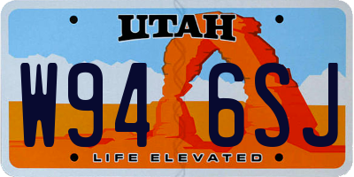 UT license plate W946SJ