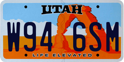 UT license plate W946SM