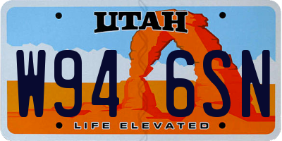 UT license plate W946SN