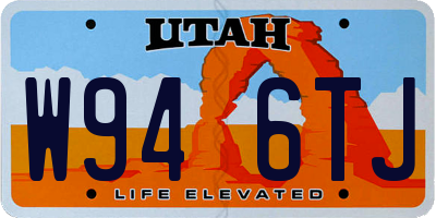 UT license plate W946TJ