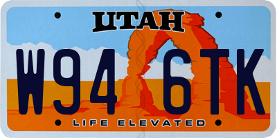 UT license plate W946TK