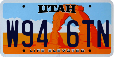 UT license plate W946TN