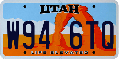 UT license plate W946TQ