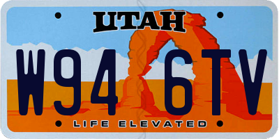 UT license plate W946TV