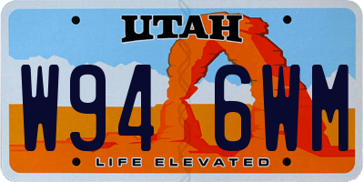 UT license plate W946WM