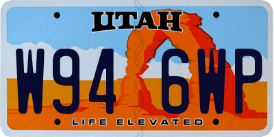 UT license plate W946WP