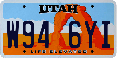 UT license plate W946YI