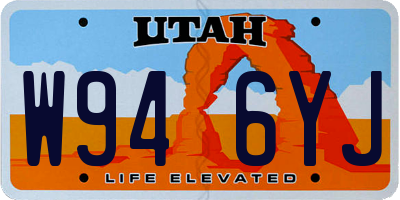 UT license plate W946YJ