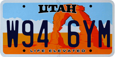 UT license plate W946YM