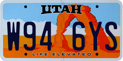 UT license plate W946YS