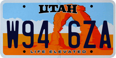 UT license plate W946ZA