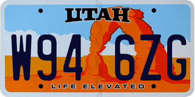 UT license plate W946ZG