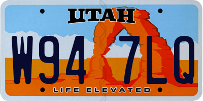 UT license plate W947LQ