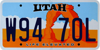 UT license plate W947OL