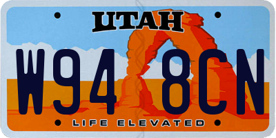 UT license plate W948CN