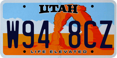 UT license plate W948CZ