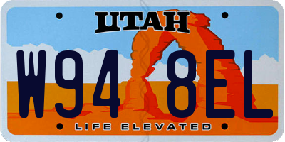 UT license plate W948EL