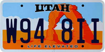 UT license plate W948II