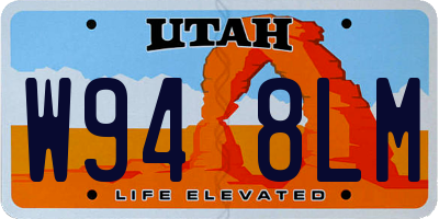 UT license plate W948LM