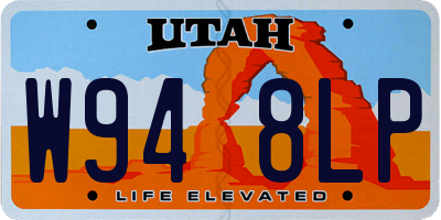 UT license plate W948LP