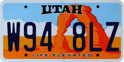 UT license plate W948LZ