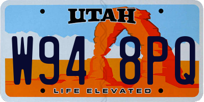 UT license plate W948PQ