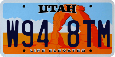 UT license plate W948TM