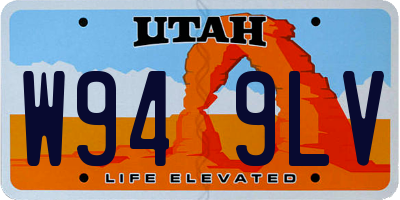 UT license plate W949LV