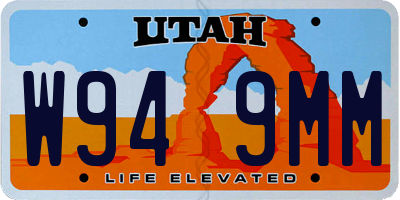 UT license plate W949MM