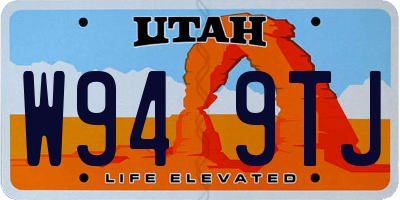 UT license plate W949TJ