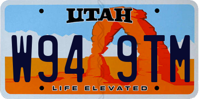 UT license plate W949TM