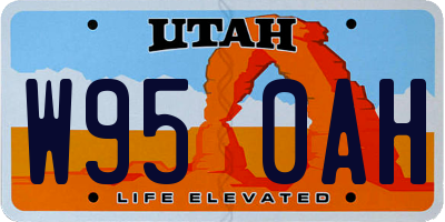 UT license plate W950AH