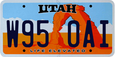UT license plate W950AI