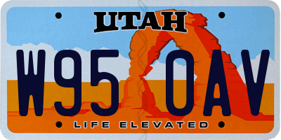 UT license plate W950AV